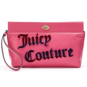 NWT Juicy Couture ''Juicy Couture'' Flocked Clutch